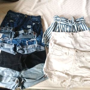 7 pairs Assorted AEO & Forever21 shorts